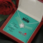 To My Mom, A Mother Is Like A Flower, Knot Pendant For Your Mom, Necklace With Message Card, Gift Ideas For Mom, Silver Knot Pendant, Birthday, Anniversary