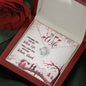 To My Wife I Will Love You With My Whole Heart Knot Silver Pendant, Gift For Anniversary, Valentine's Day, Christmas, Present For Wife With Message Card