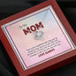 To My Mom, Your Smile Gives Us The Courage To Face The New Day With Joy, Jewelry For Her, Silver Knot Pendant, Necklace With Message Card, Pendant For Mom