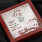 To My Wife I Will Love You With My Whole Heart Knot Silver Pendant, Gift For Anniversary, Valentine's Day, Christmas, Present For Wife With Message Card