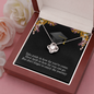 To A Beautiful Girl, Love Knot Necklace With Don't Forget To Enjoy The Journey Message Card, Graduation Ceremony Gift For Her, Jewelry For Her, Pendant For Her