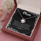 Mom, Love Knot Necklace With I Love You The Most You're The Best Message Card, Mother's Day Gift, Birthday, Anniversary, Pendant For Her, Jewelry For Her