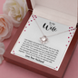 To My Wife, Love Knot Necklace With Thank You For Being My Dearest Wife Message Card, Jewelry For Her, Birthday Gift, Anniversary, Gift For Her, Pendant For Her
