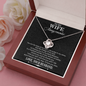 To My Wife Always Remember, Love Knot Necklace With If There's Life After That, I'll Love You Then Message Card, Anniversary, Birthday, Gift For Her, Jewelry For Her, Pendant For Her