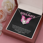 To My Soulmate, Love Knot Necklace With I Just Want To Be Your Last Everything I Love You Forever and Always Message Card, Birthday, Anniversary, Gift For Her, Jewelry For Her, Pendant For Her