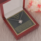 To My Boyfriend's Wonderful Mom, Love Knot Necklace With Thanks For Raising The Man Of My Dream Message Card, Mother's Day Gift, Birthday, Anniversary, Gift For Her, Pendant For Her, Jewelry For Her