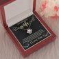 To My Beautiful Wife, Love Knot Necklace With I Would Give You The Ability To See Yourself Through My Eyes Message Card, Birthday, Gift For Her, Jewelry For Her, Pendant For Her