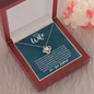 To My Wife, Love Knot Necklace With It Is A Gentle Love Full Of Understanding Message Card, Birthday, Anniversary, Gift For Her, Jewelry For Her, Pendant For Her
