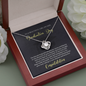To A Beautiful Girl, Love Knot Necklace With Your Heart Will Always Guide Your Soul Message Card, Convocation Day Gift For Her, Pendant For Her, Jewelry For Her