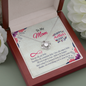 To My Mom, Love Knot Necklace With You Want Is Your Child To Be Happy That's What I've Learned Message Card, Mother's Day Gift , Pendant For Her, Jewelry For Her