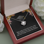 To A Beautiful Girl, Love Knot Necklace With Don't Forget To Enjoy The Journey Message Card, Graduation Ceremony Gift For Her, Jewelry For Her, Pendant For Her