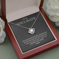 My Soulmate, Love Knot Necklace With Message Card, Pendant For Her, Birthday, Gift For Her, Jewelry For Her, Anniversary Gift, Flawless Necklace With Message Card