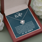 To My Wife, Love Knot Necklace With It Is A Gentle Love Full Of Understanding Message Card, Birthday, Anniversary, Gift For Her, Jewelry For Her, Pendant For Her