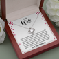 To My Wife, Love Knot Necklace With Thank You For Being My Dearest Wife Message Card, Jewelry For Her, Birthday Gift, Anniversary, Gift For Her, Pendant For Her
