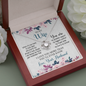 To My Wife, Love Knot Necklace With I Love You More Than You'll Ever Know Message Card, Pendant For Her, Birthday, Anniversary, Gift For Her, Jewelry For Her