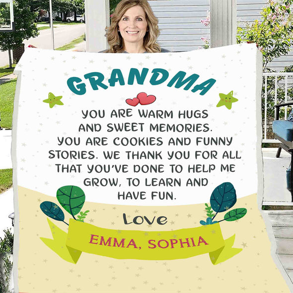 You Are Warm Hugs And Sweet Memories For Grandma/Nana/Papa/Granny/Grandma With Grand Kids/Kids Name