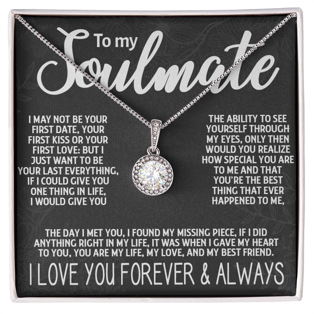 TO MY SOULMATE ETERNAL HOPE NECKLACE, I LOVE YOU FOREVER & ALWAYS, BIRTHDAY / ANNIVERSARY GIFT FOR HER