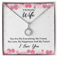 TO MY WIFE, ETERNAL HOPE NECKLACE WITH MESSAGE CARD, UNIQUE GIFT FOR HER, BIRTHDAY GIFT FOR WIFE