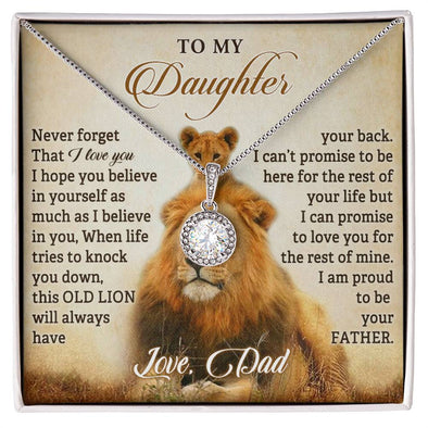 I Am Proud To Be Your Father, Eternal Hope Necklace for Daughter, Daughter Necklace, Gift From Dad, Birthday Gift, Jewelry Gift for Her