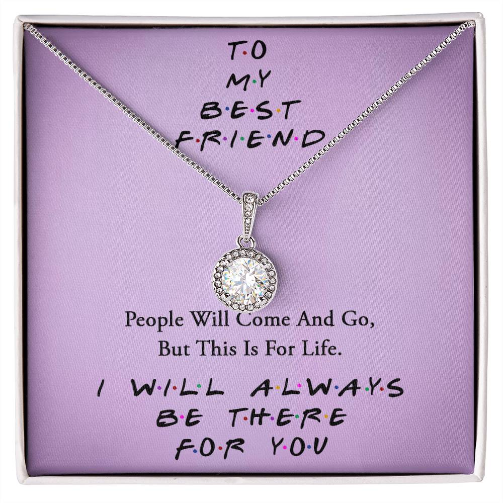 TO MY BEST FRIEND, ETERNAL HOPE NECKLACE WITH MESSAGE CARD, NECKLACE FOR FRIEND, BIRTHDAY AND FRIENDSHIP DAY GIFT FOR HER