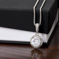 TO MY GORGEOUS SOULMATE, ETERNAL HOPE NECKLACE WITH MESSAGE CARD, GIFT FOR HER, BIRTHDAY AND ANNIVERSAY GIFT, UNIQUE GIFT FOR HER