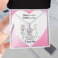 I LOVE YOU, ETERNAL HOPE NECKLACE WITH MESSAGE CARD, BIRTHDAY GIFT FOR HER