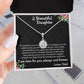 TO MY BEAUTIFUL DAUGHTER, ETERNAL HOPE NECKLACE WITH MESSAGE CARD,  GIFT FOR HER, UNQUE GIFT FOR DAUGHTER FROM DAD, ALWAYS AND FOREVER