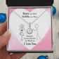 I LOVE YOU, ETERNAL HOPE NECKLACE WITH MESSAGE CARD, BIRTHDAY GIFT FOR HER