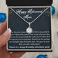HAPPY RETIREMENT MOM, ETERNAL HOPE NECKLACE WITH BEAUTIFUL MESSAGE CARD, UNIQUE GIFT FOR MOM, NECKLACE JEWELLERY FOR HER