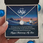 TO MY WIFE NECKLACE WITH BEAUTIFUL MESSAGE CARD, ANNIVERSARY GIFT FOR HER