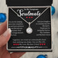 TO MY GORGEOUS SOULMATE, ETERNAL HOPE NECKLACE WITH MESSAGE CARD, GIFT FOR HER, BIRTHDAY AND ANNIVERSAY GIFT, UNIQUE GIFT FOR HER