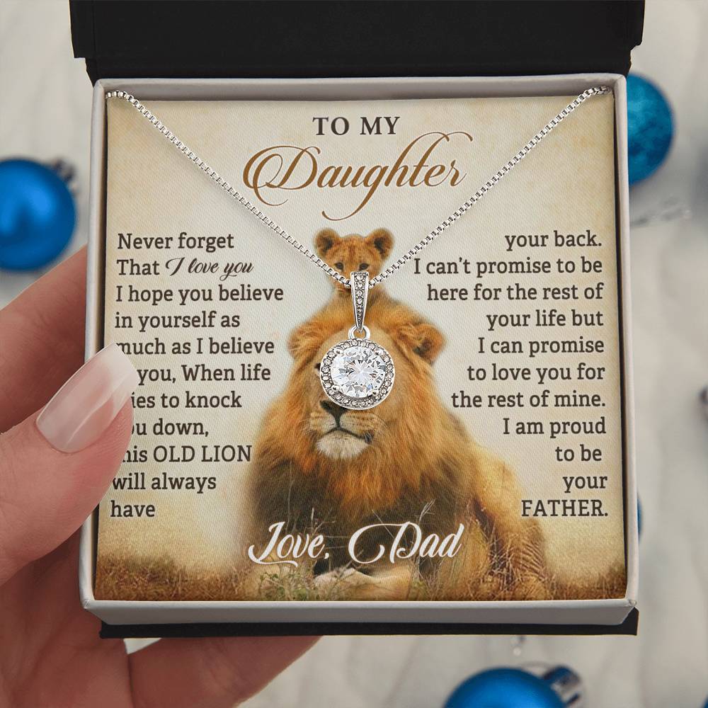 I Am Proud To Be Your Father, Eternal Hope Necklace for Daughter, Daughter Necklace, Gift From Dad, Birthday Gift, Jewelry Gift for Her