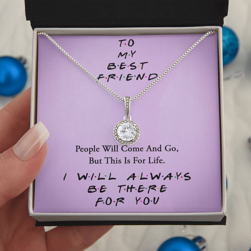 TO MY BEST FRIEND, ETERNAL HOPE NECKLACE WITH MESSAGE CARD, NECKLACE FOR FRIEND, BIRTHDAY AND FRIENDSHIP DAY GIFT FOR HER