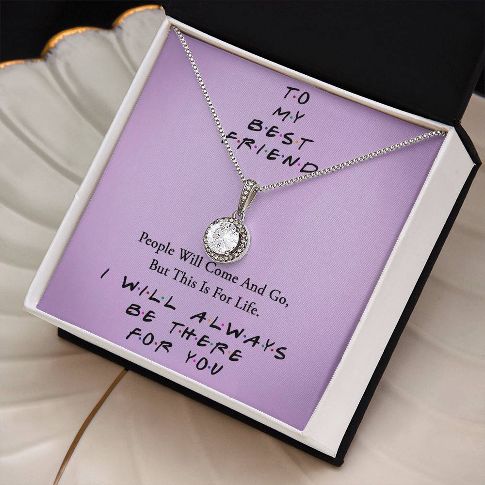 TO MY BEST FRIEND, ETERNAL HOPE NECKLACE WITH MESSAGE CARD, NECKLACE FOR FRIEND, BIRTHDAY AND FRIENDSHIP DAY GIFT FOR HER