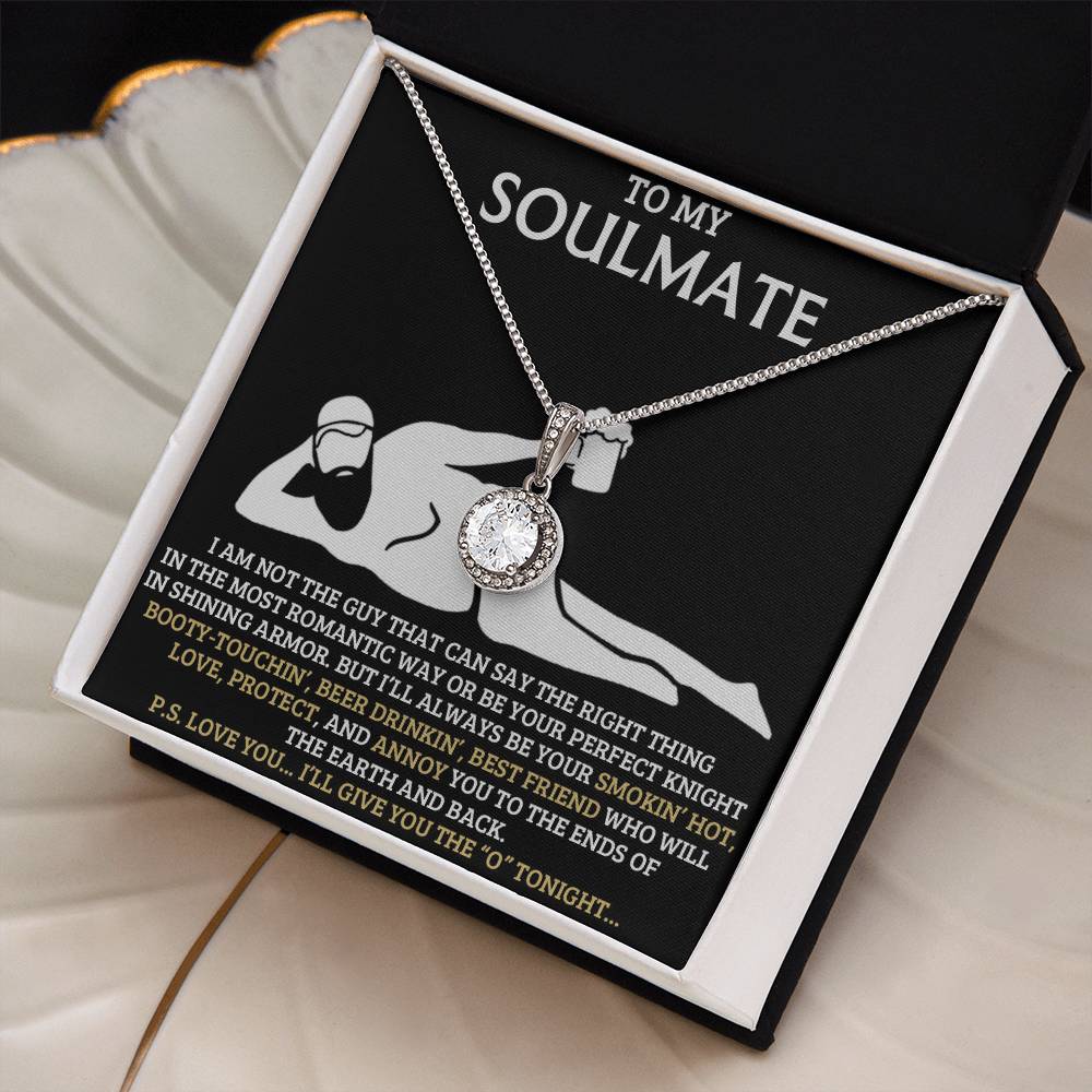 To my soulmate necklace for wife, birthday/anniversary gift for her, eternal hope  necklace with message card