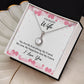 TO MY WIFE, ETERNAL HOPE NECKLACE WITH MESSAGE CARD, UNIQUE GIFT FOR HER, BIRTHDAY GIFT FOR WIFE