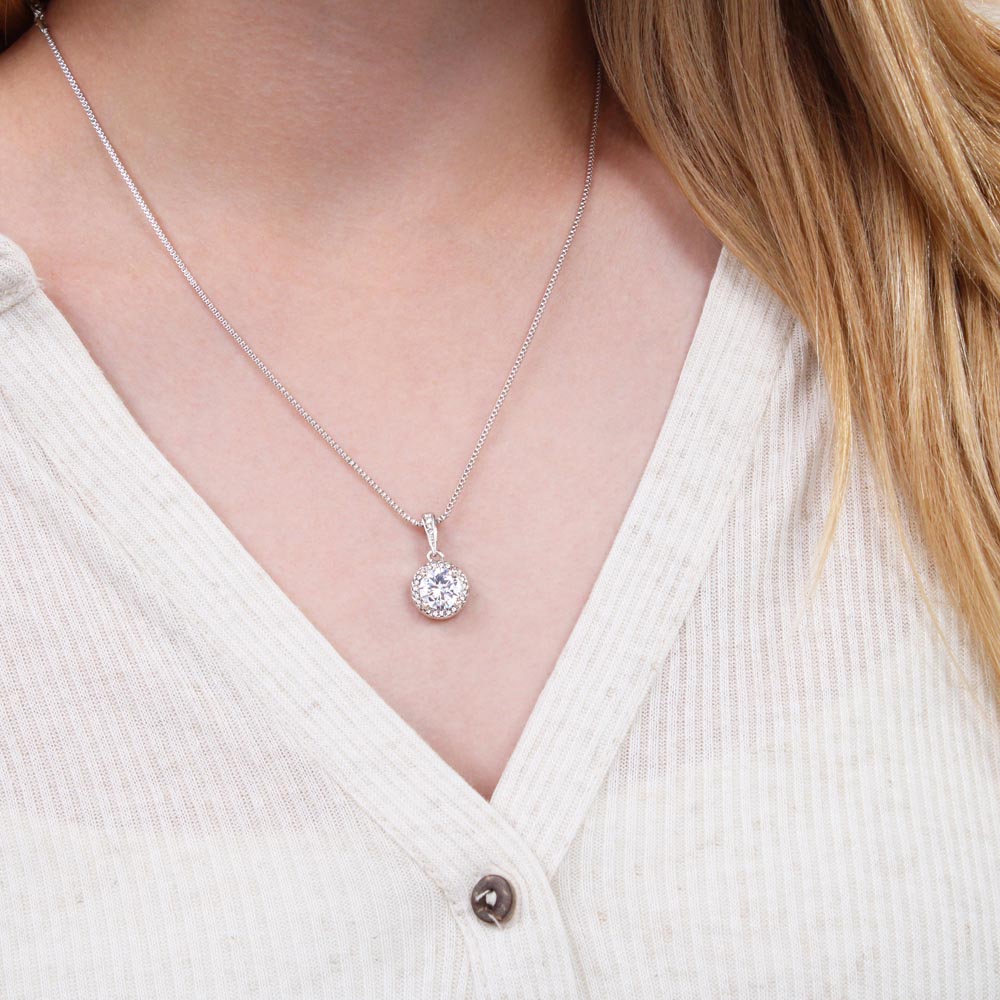 TO MY GORGEOUS SOULMATE, ETERNAL HOPE NECKLACE WITH MESSAGE CARD, GIFT FOR HER, BIRTHDAY AND ANNIVERSAY GIFT, UNIQUE GIFT FOR HER