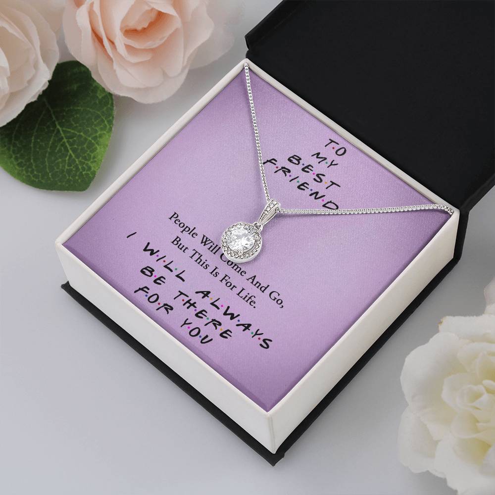 TO MY BEST FRIEND, ETERNAL HOPE NECKLACE WITH MESSAGE CARD, NECKLACE FOR FRIEND, BIRTHDAY AND FRIENDSHIP DAY GIFT FOR HER