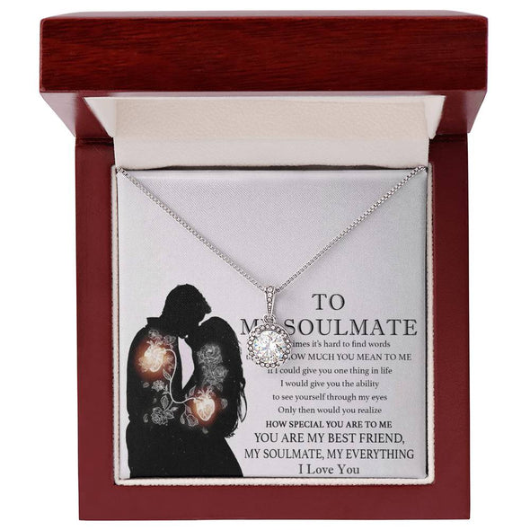 To My Soulmate, Sterling Silver Eternal Hope Necklace For Her, Birthday/ Anniversary Gift For Her, From Him