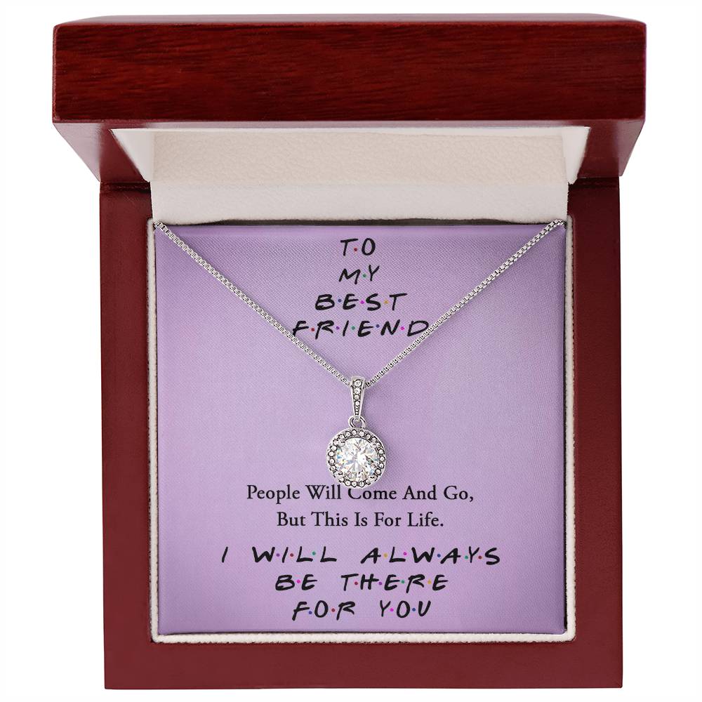 TO MY BEST FRIEND, ETERNAL HOPE NECKLACE WITH MESSAGE CARD, NECKLACE FOR FRIEND, BIRTHDAY AND FRIENDSHIP DAY GIFT FOR HER