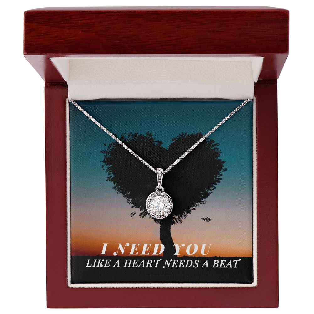 I NEED YOU, ETERNAL HOPE NECKLACE WITH MESSAGE CARD, UNIQUE GIFT FOR HER, NECKLACE JWELERY BIRTHDAY, FRIENDSHIP DAY GIFT ETC