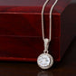 TO MY GORGEOUS SOULMATE, ETERNAL HOPE NECKLACE WITH MESSAGE CARD, GIFT FOR HER, BIRTHDAY AND ANNIVERSAY GIFT, UNIQUE GIFT FOR HER