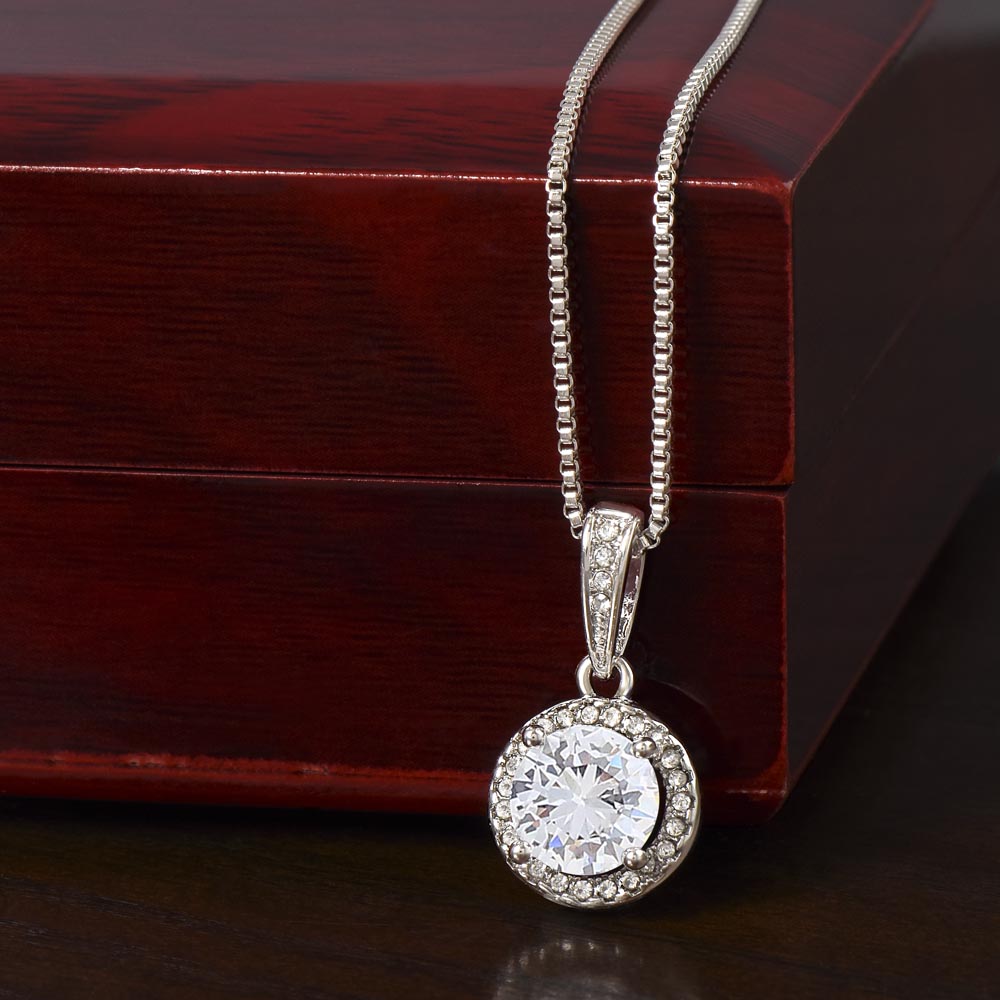 TO MY GORGEOUS SOULMATE, ETERNAL HOPE NECKLACE WITH MESSAGE CARD, GIFT FOR HER, BIRTHDAY AND ANNIVERSAY GIFT, UNIQUE GIFT FOR HER