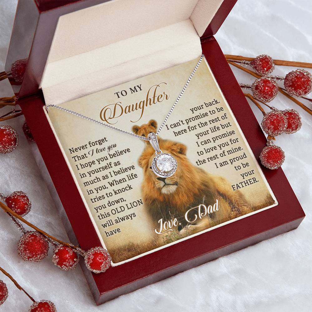 I Am Proud To Be Your Father, Eternal Hope Necklace for Daughter, Daughter Necklace, Gift From Dad, Birthday Gift, Jewelry Gift for Her