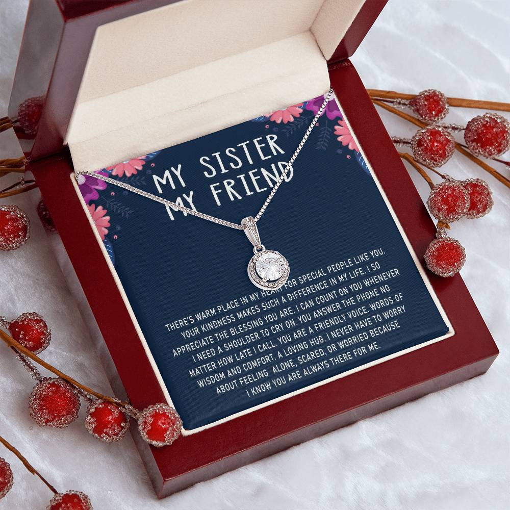To My Sister My Friend Eternal Hope Necklace For Her Soul Sister Necklace Sister Gifts Necklace With Message Card For Sister Sister To Sister Gifts