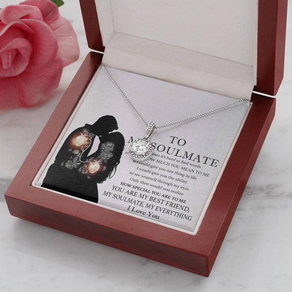 To My Soulmate, Sterling Silver Eternal Hope Necklace For Her, Birthday/ Anniversary Gift For Her, From Him