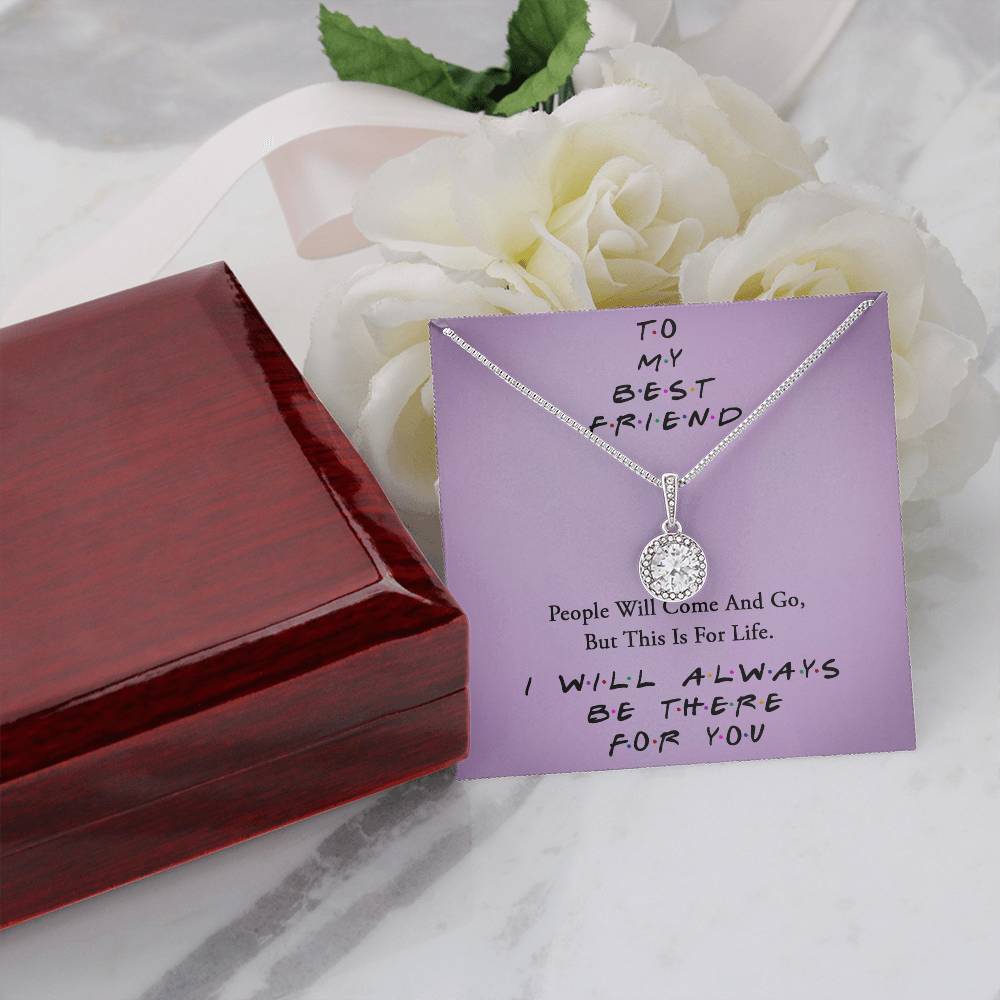 TO MY BEST FRIEND, ETERNAL HOPE NECKLACE WITH MESSAGE CARD, NECKLACE FOR FRIEND, BIRTHDAY AND FRIENDSHIP DAY GIFT FOR HER