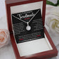 TO MY GORGEOUS SOULMATE, ETERNAL HOPE NECKLACE WITH MESSAGE CARD, GIFT FOR HER, BIRTHDAY AND ANNIVERSAY GIFT, UNIQUE GIFT FOR HER