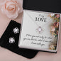 TO MY LOVE, LOVE KNOT EARRING AND NECKLACE SET, ANNIVERSARY AND BIRTHDAY GIFT, UNIQUE GIFT WITH MESSAGE CARD FOR HER, NECKALCE JEWELLERY