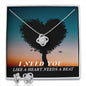 I NEED YOU, LOVE KNOT EARRING & NECKACLE SET, BIRTHDAY GIFT FOR HER WITH MESSAGE CARD